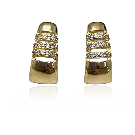 Brinco Érica Semijoia Ouro