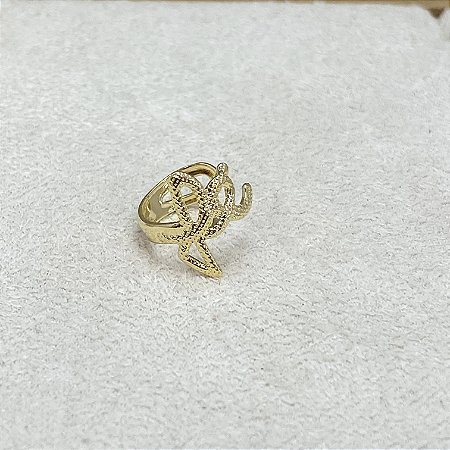 Brinco Falso Piercing Fé Unid Semijoia Ouro