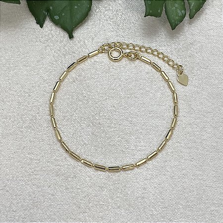 Pulseira Infantil Canutilhos Semijoia Ouro