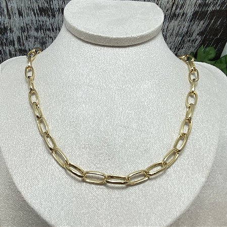 Colar Catarina Fecho Boia Semijoia Ouro