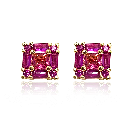 Brinco Vilma Rubi Semijoia Ouro