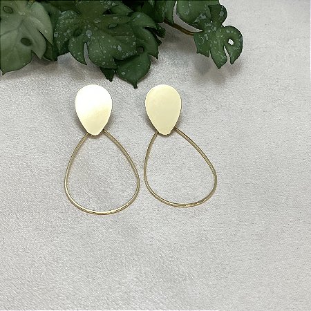 Brinco Helenice Semijoia Ouro