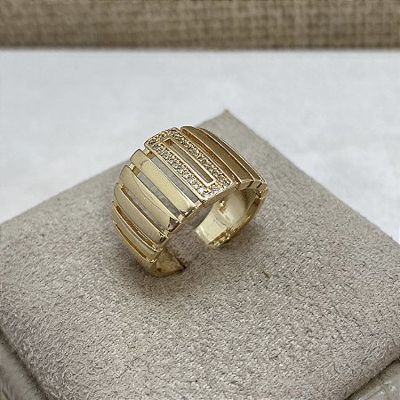 Anel Roberta Semijoia Ouro