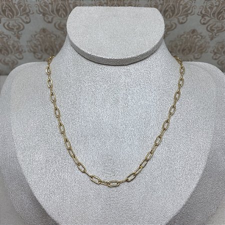 Colar Choker Elinhos Semijoia Ouro
