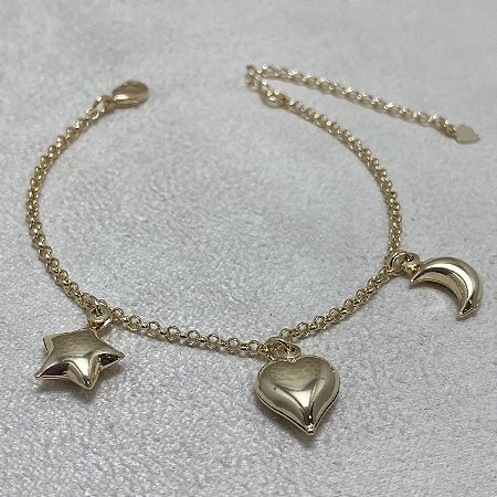 Pulseira LEC Semijoia Ouro