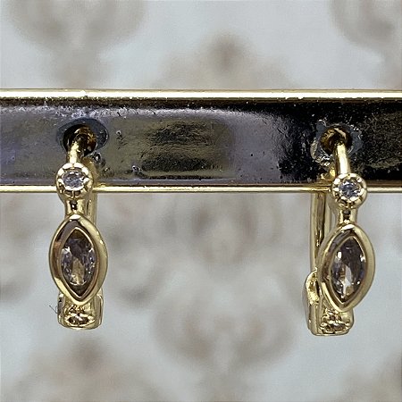 Brinco Argolinha Letícia P Semijoia Ouro