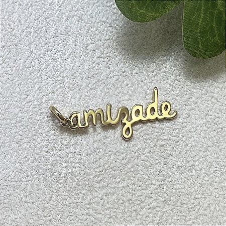 Pingente Amizade Semijoia Ouro