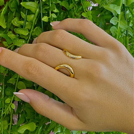 Anel Espelho Semijoia Ouro