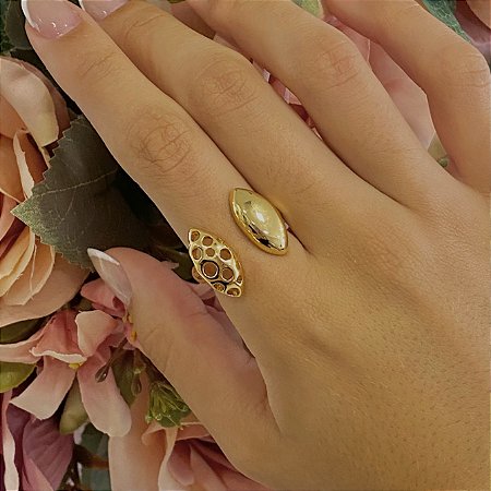 Anel Furadinho Semijoia Ouro