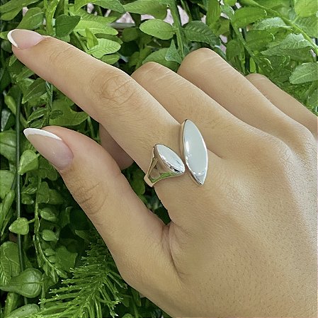 Anel Simone Semijoia Prata