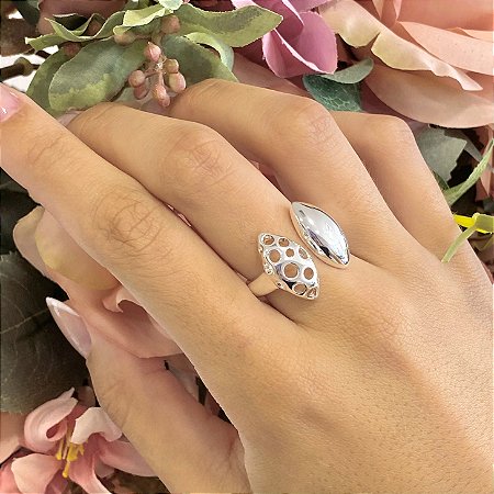 Anel Furadinho Semijoia Prata