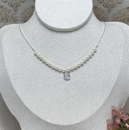 Colar Dora Semijoia Prata