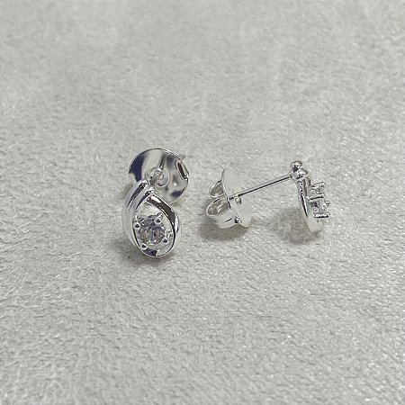 Brinco Gota Linda Semijoia Prata