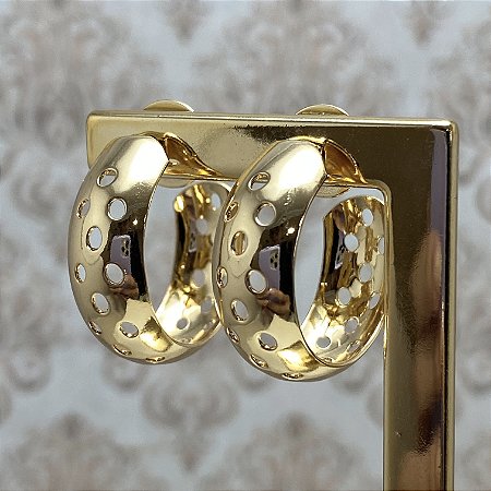 Brinco Argola Zara Semijoia Ouro