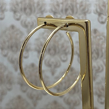 Brinco Argola Lisa Eva Semijoia Ouro