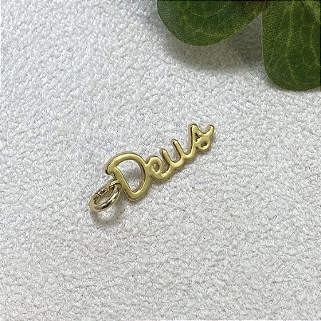Pingente Deus Semijoia Ouro