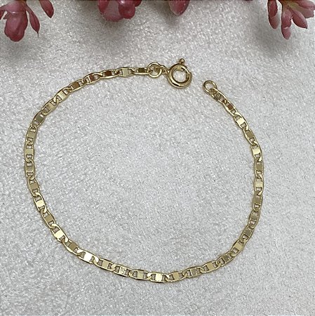 Pulseira Infantil Grumê Semijoia Ouro