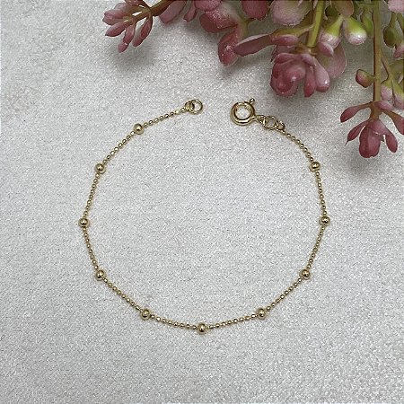 Pulseira Infantil Aninha Semijoia Ouro