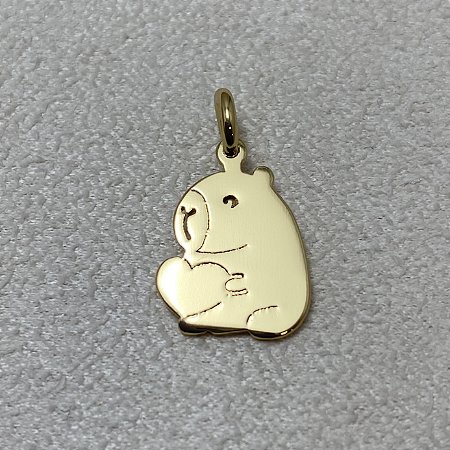 Pingente Capivara Semijoia Ouro