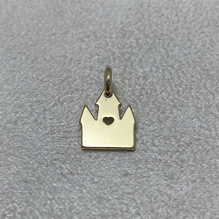 Pingente Castelinho Semijoia Ouro