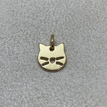 Pingente Gatinho Semijoia Ouro