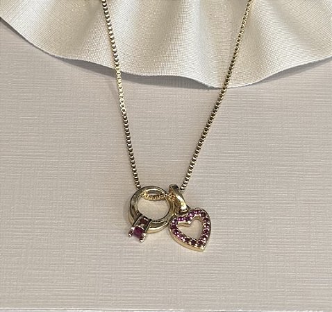 Colar My Love Rubi Semijoia Ouro