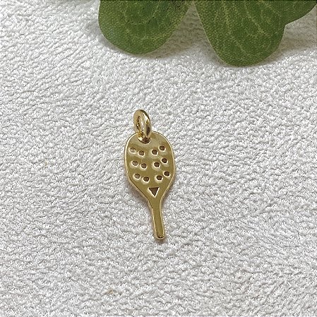 Pingente Raquete Semijoia Ouro