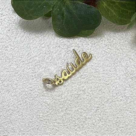 Pingente Saúde Semijoia Ouro