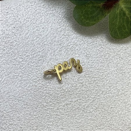Pingente Paz Semijoia Ouro