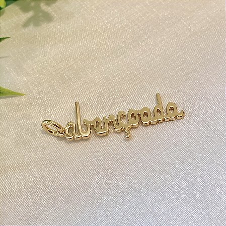 Pingente Abençoada Semijoia Ouro