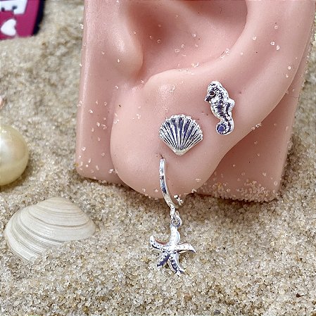 Trio Verão Arpoador Semijoia Prata