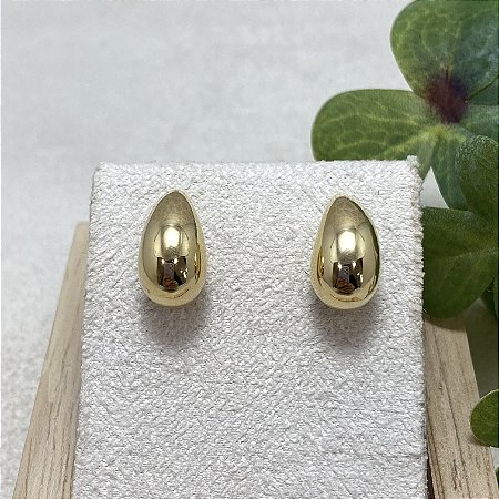 Brinco Vírgula P Semijoia Ouro