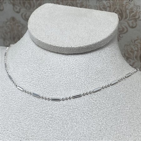 Colar Choker Agnes Semijoia Prata