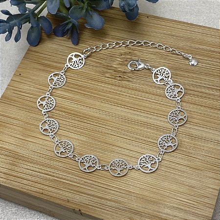 Pulseira Árvore da Vida Semijoia Prata