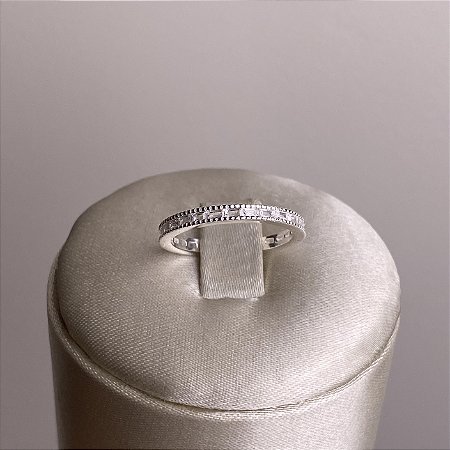 Aliança Diamantada Prata 925