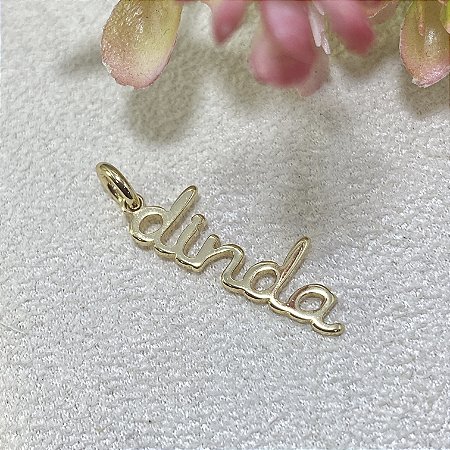 Pingente Dinda Semijoia Ouro