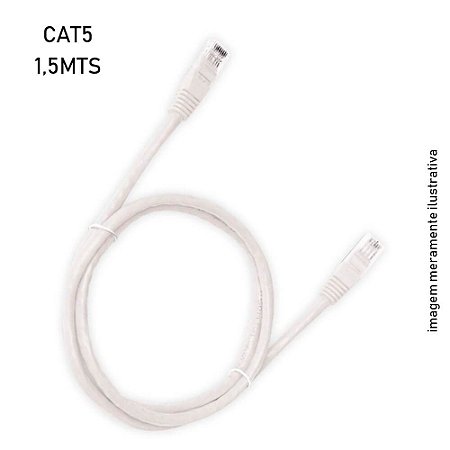 Patch cord cat5e 1.5mt Plus Cable branco PC-ETHU15WH