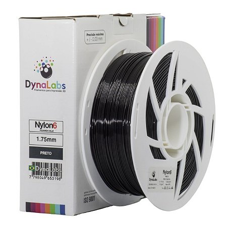 Filamento Nylon 6 Dynalabs 1KG Preto (1.75mm)