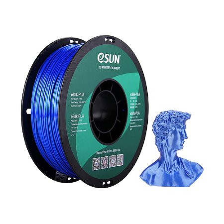 Filamento PLA eSUN Silk Azul 1Kg (1.75mm)