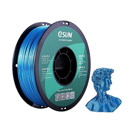Filamento PLA eSUN Silk Ciano 1Kg (1.75mm)