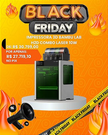 Impressora 3D Bambu Lab H2D Combo Laser