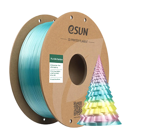 Filamento PLA eSUN Silk Rainbow ARCO ÍRIS-C 1Kg (1.75mm)