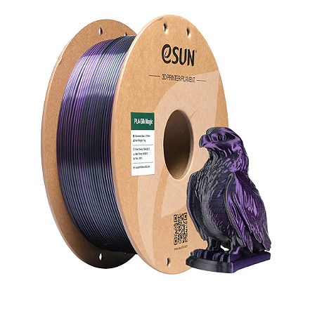 Filamento PLA eSUN Silk Duocolor Magic Roxo e Preto 1Kg (1.75mm)