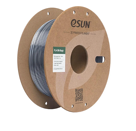 Filamento PLA eSUN Silk Duocolor Magic Prata e Preto 1Kg (1.75mm)
