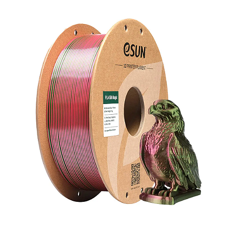 Filamento PLA eSUN Silk Duocolor Magic Verde e Vermelho 1Kg (1.75mm)