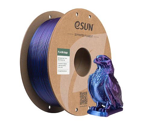Filamento PLA eSUN Silk Duocolor Magic Azul e Roxo 1Kg (1.75mm)