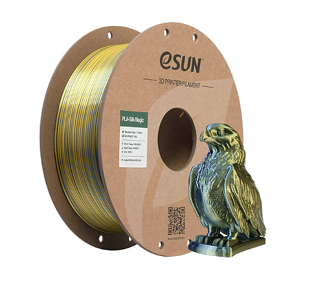 Filamento PLA eSUN Silk Duocolor Magic Ouro e Azul 1Kg (1.75mm)