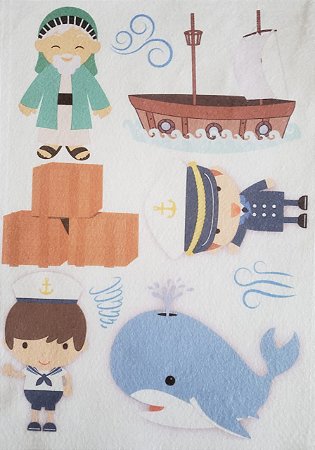 Kit Historinha Bíblica - Jonas e a baleia