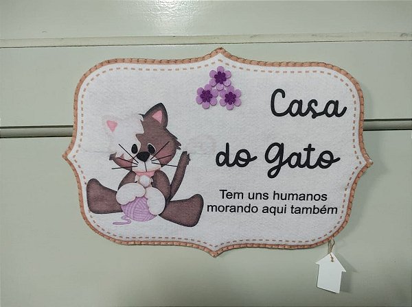 Plaquinha Casa do gato 1