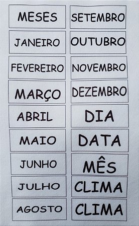 Calendário Montessoriano Português Branco